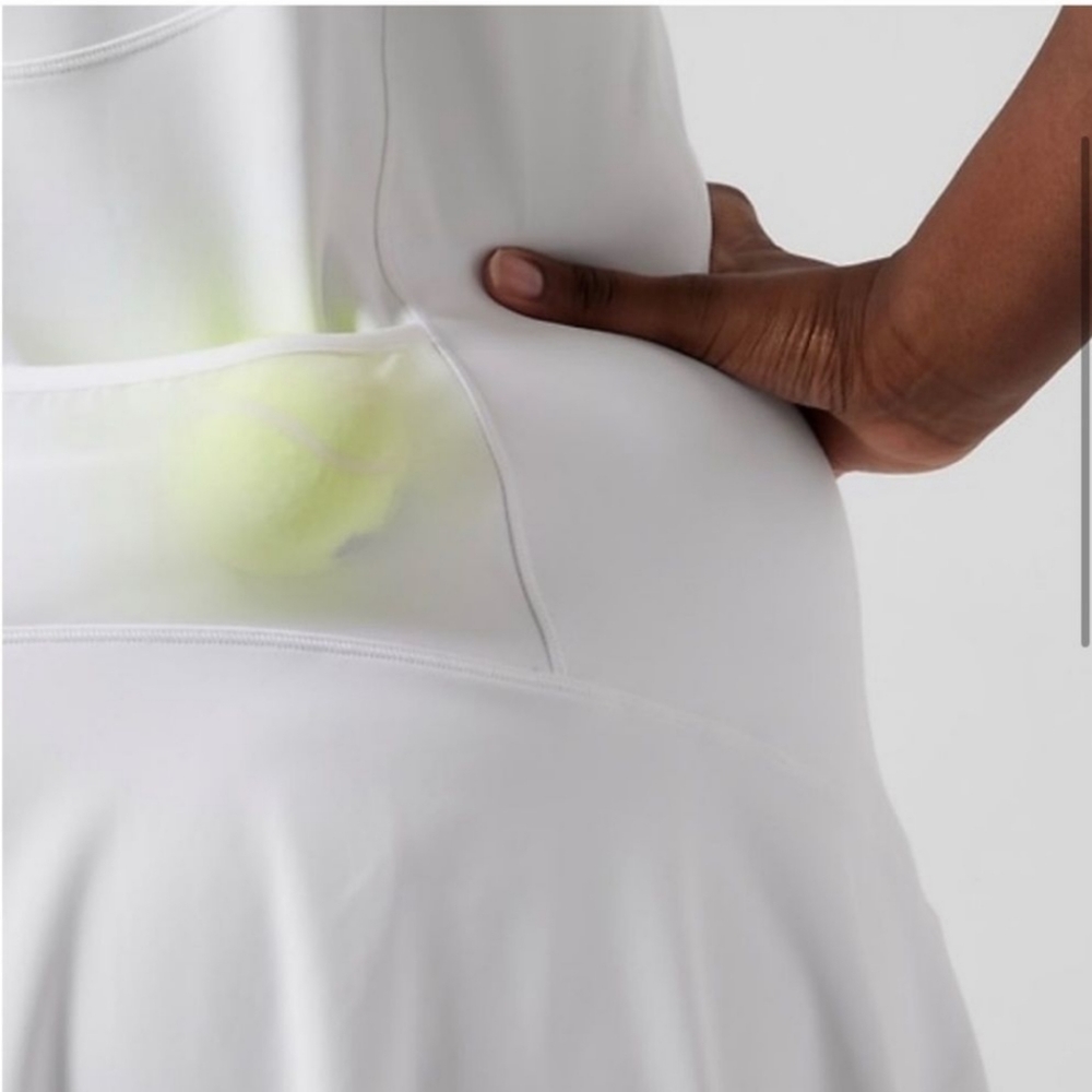 NWT Athleta Ace Tennis Dress. White Medium - Picture 3 of 6